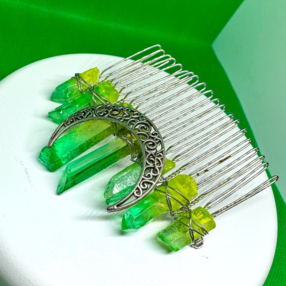 Natural Chakra Crystal Natural Semi-Precious Stone Aura Crystal Point Hairpin